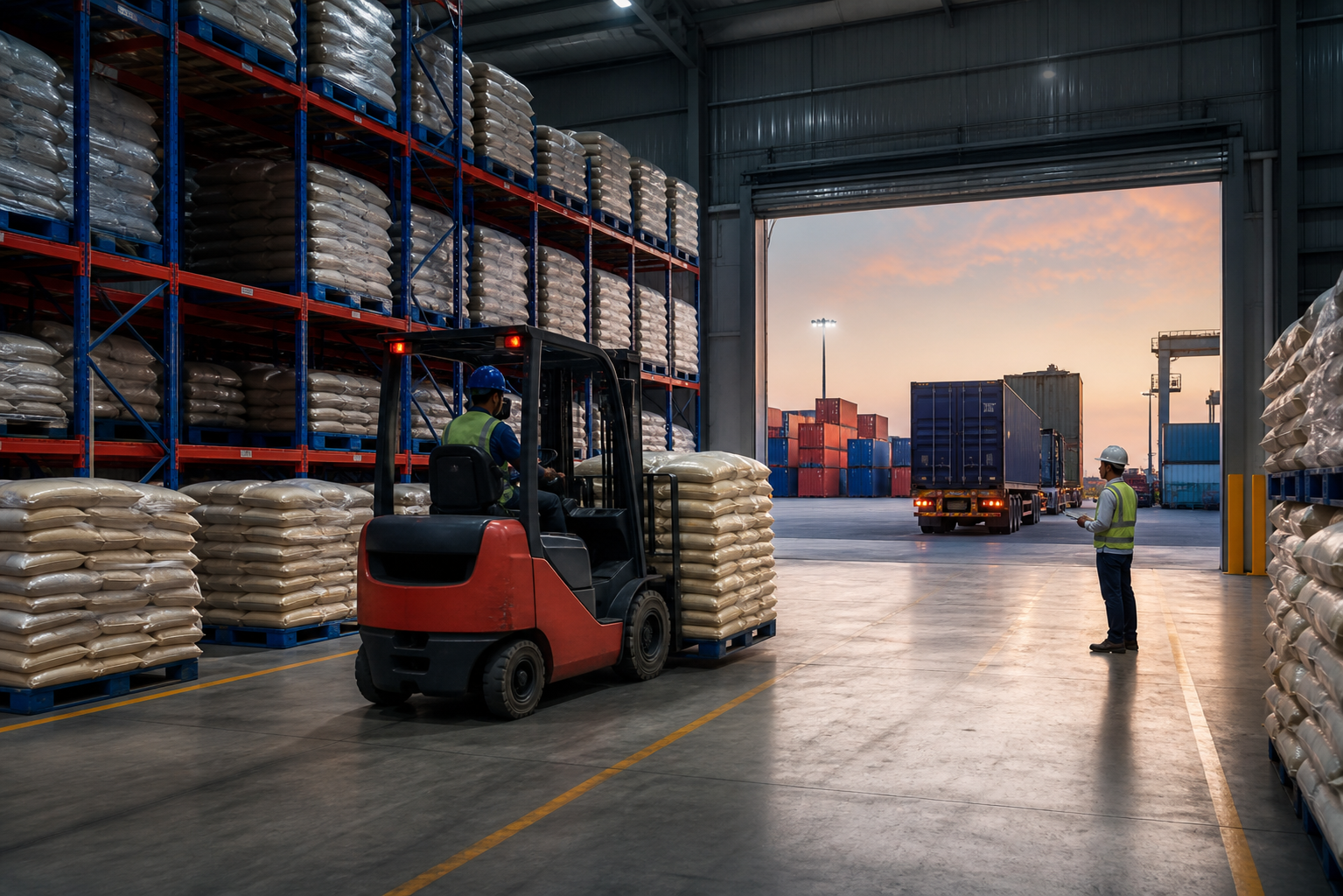 Food commodity warehouse and export coordination